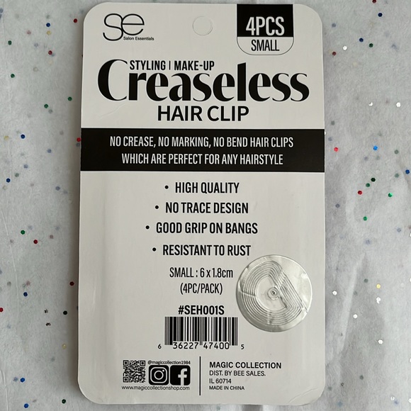 Package of 4 Creaseless Hair Clips NWT - Picture 3 of 3